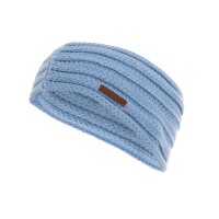 Knit Factory Nica Stirnband Crystal Blue One Size Gestreift