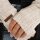 Knit Factory Nica Armstulpen Beige One Size Gestreift