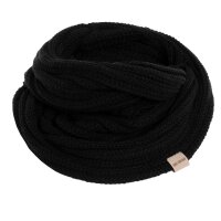 Knit Factory Nica Loop Schal Schwarz One Size Gestreift