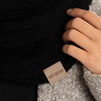 Knit Factory Nica Loop Schal Schwarz One Size Gestreift
