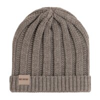 Knit Factory Nica Mütze Marron One Size Gestreift