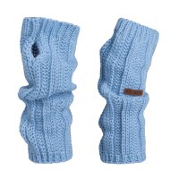 Knit Factory Nica Armstulpen Crystal Blue One Size Gestreift