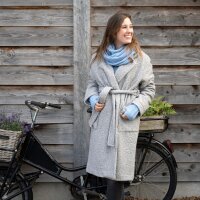 Knit Factory Nica Armstulpen Crystal Blue One Size Gestreift