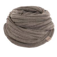Knit Factory Nica Loop Schal Marron One Size Gestreift