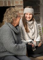 Knit Factory Nica Armstulpen Marron One Size Gestreift