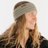 Knit Factory Nica Stirnband Urban Green One Size Gestreift