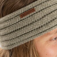 Knit Factory Nica Stirnband Urban Green One Size Gestreift