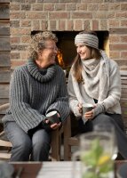 Knit Factory Nica Stirnband Urban Green One Size Gestreift