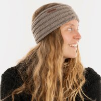 Knit Factory Nica Stirnband Marron One Size Gestreift
