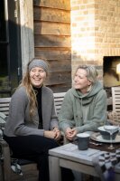 Knit Factory Nica Stirnband Marron One Size Gestreift