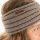 Knit Factory Nica Stirnband Marron One Size Gestreift
