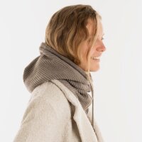 Knit Factory Evy Kapuzenschal Marron One Size