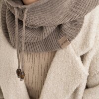 Knit Factory Evy Kapuzenschal Marron One Size