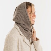 Knit Factory Evy Kapuzenschal Marron One Size
