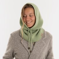Knit Factory Evy Kapuzenschal Sage Green One Size