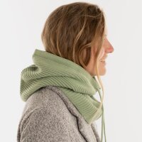 Knit Factory Evy Kapuzenschal Sage Green One Size