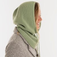 Knit Factory Evy Kapuzenschal Sage Green One Size