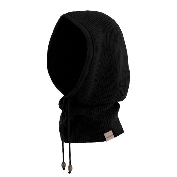Knit Factory Evy Kapuzenschal Schwarz One Size