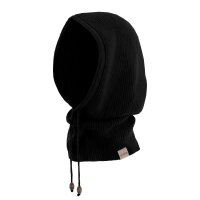 Knit Factory Evy Kapuzenschal Schwarz One Size