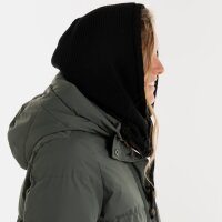 Knit Factory Evy Kapuzenschal Schwarz One Size