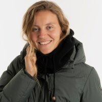 Knit Factory Evy Kapuzenschal Schwarz One Size