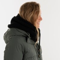 Knit Factory Evy Kapuzenschal Schwarz One Size