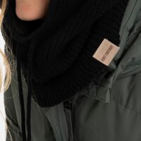 Knit Factory Evy Kapuzenschal Schwarz One Size