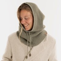 Knit Factory Evy Kapuzenschal Urban Green One Size