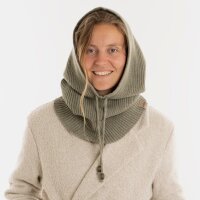 Knit Factory Evy Kapuzenschal Urban Green One Size