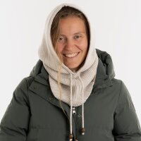Knit Factory Evy Kapuzenschal Beige One Size
