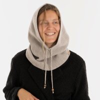 Knit Factory Evy Kapuzenschal Iced Clay One Size