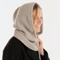 Knit Factory Evy Kapuzenschal Iced Clay One Size
