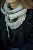Knit Factory Evy Kapuzenschal Grau One Size
