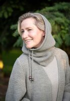 Knit Factory Evy Kapuzenschal Grau One Size