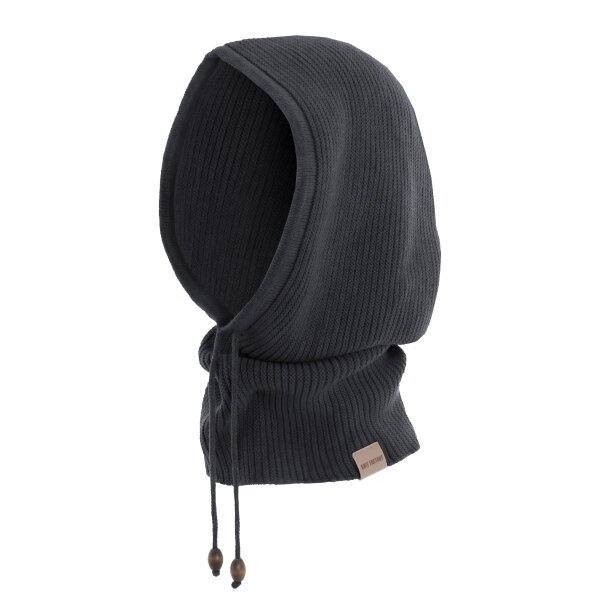 Knit Factory Evy Kapuzenschal Anthrazit One Size