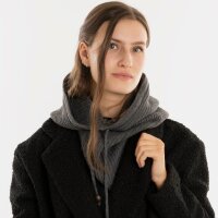 Knit Factory Evy Kapuzenschal Anthrazit One Size