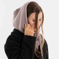 Knit Factory Evy Kapuzenschal Mauve One Size