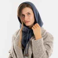 Knit Factory Evy Kapuzenschal Jeans One Size