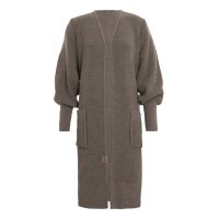 Knit Factory Patty Lange Strickjacke Marron 36/38