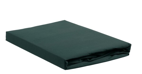 Ambiante Spannbettlaken  Baumwoll Uni HL Dark Green 140x210/220 grün