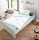 Soma Perkal Baby Wende Bettwäsche 100 x 135 cm Bettbezug Kopfkissenbezug 40 x 60 cm Dino bunt Dinosaurier weiß Set inklusive passendem Jersey Spannbetttuch 70/140 cm
