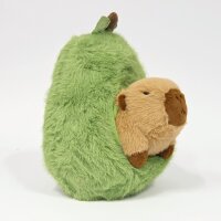 Capybara Kuscheltier braun Figur Plüsch 33 cm Plüsch Capybara in Avocado grün