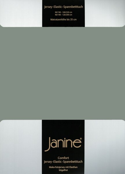 Janine Elastic-Jersey, 95% Baumwolle, 5% Elasthan Spannbettlaken SpB. 100x200 2 teilig  Elastic 5002-660-380 salbeigrün