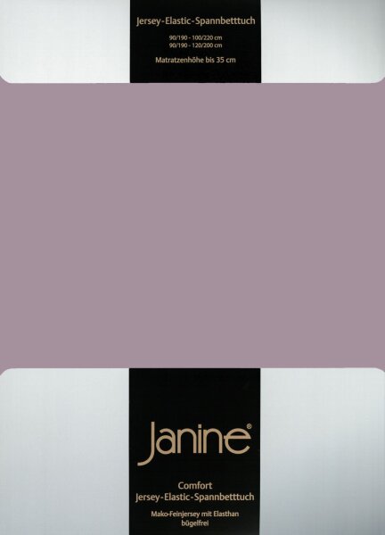 Janine Elastic-Jersey, 95% Baumwolle, 5% Elasthan Spannbettlaken SpB.  150x200 2 teilig  Elastic 5002-530-386 holunder