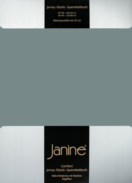 Janine Elastic-Jersey, 95% Baumwolle, 5% Elasthan Spannbettlaken SpB.  150x200 2 teilig  Elastic 5002-650-386 mineralgrün