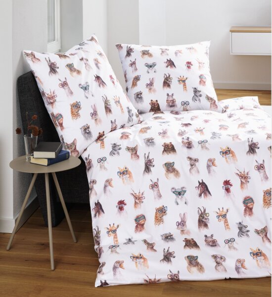 Janine Mako-Satin Bettwäsche * 155X220,80x80 2 teilig  Modern Art S 42153-09-512 multicolor