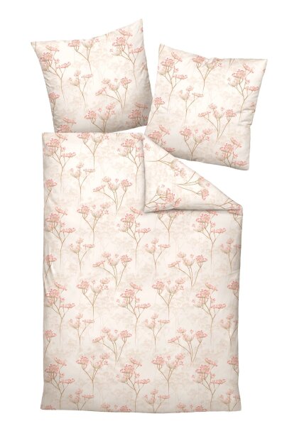 Janine Interlock-Jersey Bettwäsche 135X200,80x80 2 teilig  Carmen S 55113-01-500 sand koralle pink
