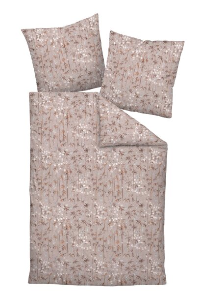Janine Interlock-Jersey Bettwäsche 135X200,80x80 2 teilig  Carmen S 55117-07-500 mocha mousse kupfer