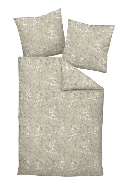 Janine Interlock-Jersey Bettwäsche * 155X220,80x80 2 teilig  Carmen S 55117-06-512 olivgrün