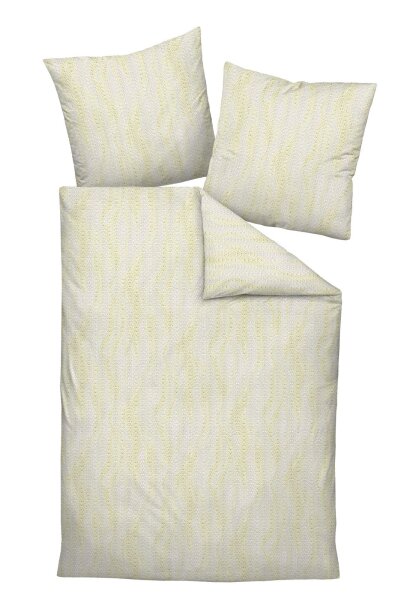 Janine Interlock-Jersey Bettwäsche 135X200,80x80 2 teilig  Carmen S 55119-06-500 limone minze